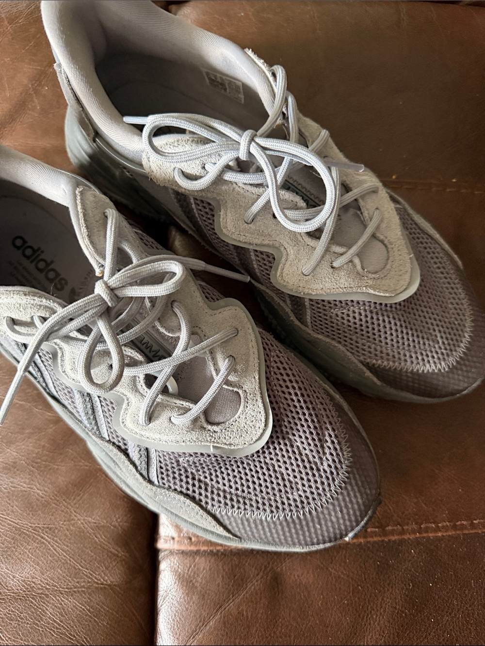 adidas Men's ozweego Athletic Sneakers in Gray and Dark Gray - Picture 5 of 11